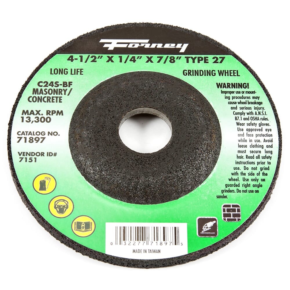 71897 Grinding Wheel, Masonry, Typ